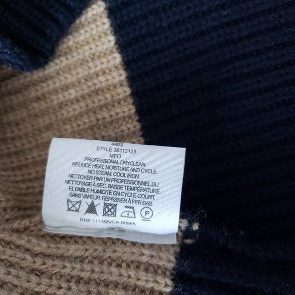 Tory Burch Wool Boat Neck Dolman Short Sleeve Striped Chunky Pullover - Picture 8 of 8